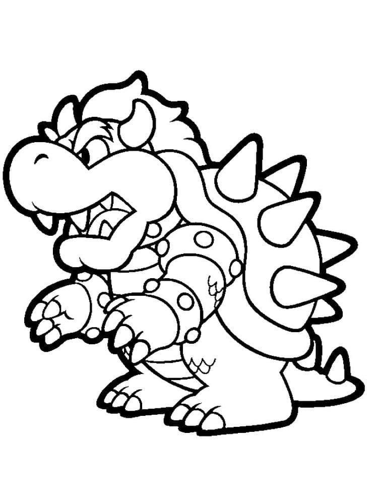Bowser Gratis Stampabile da colorare
