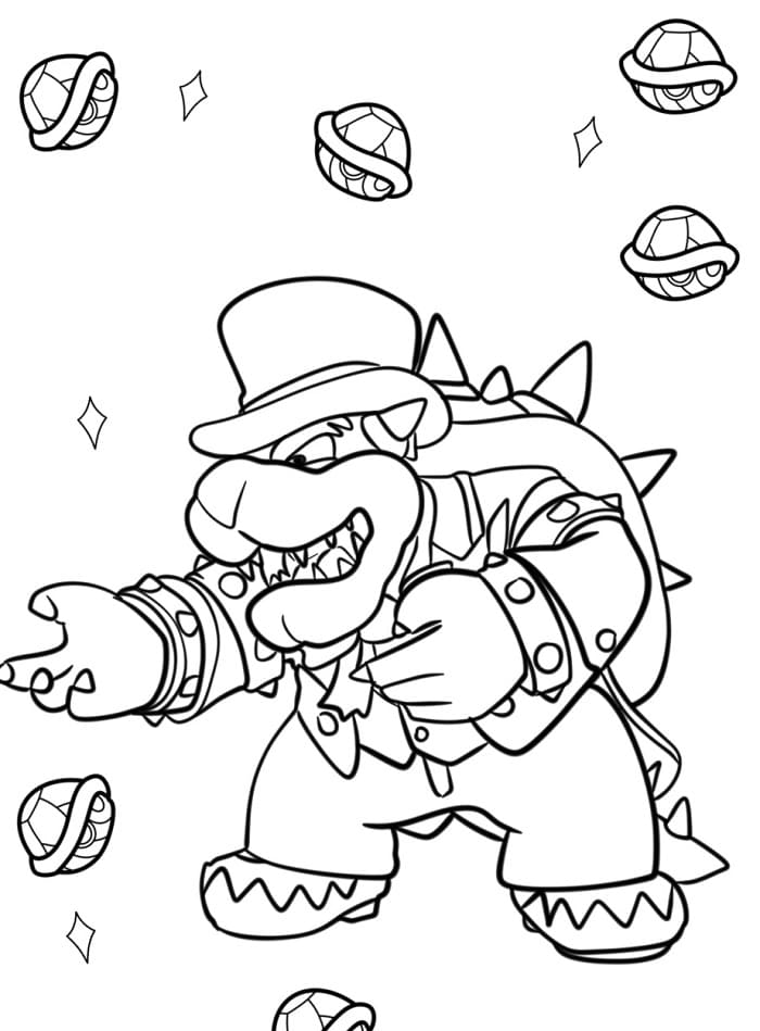 Bowser Gratuito da colorare
