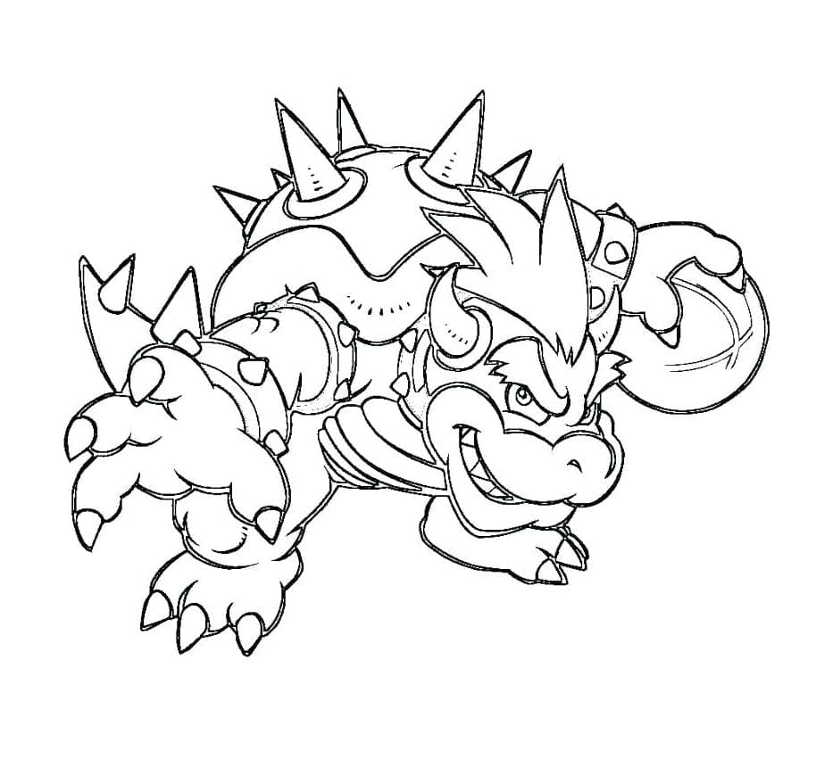 Bowser Immagine Gratis da colorare