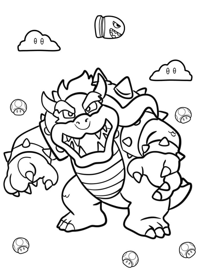 Bowser Regalo da colorare