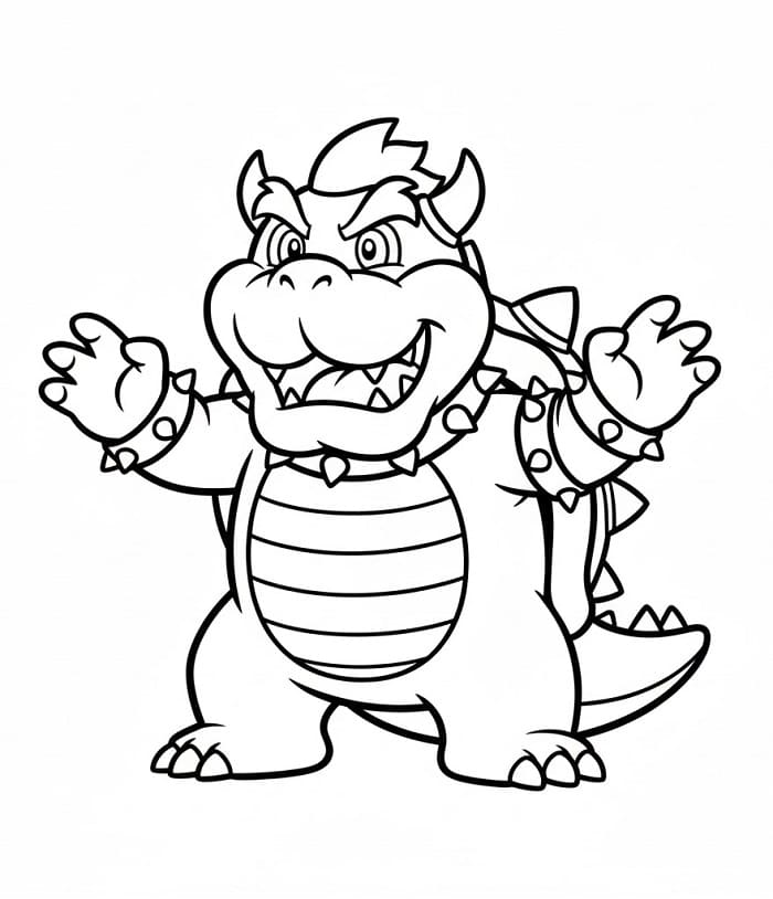 Bowser da colorare