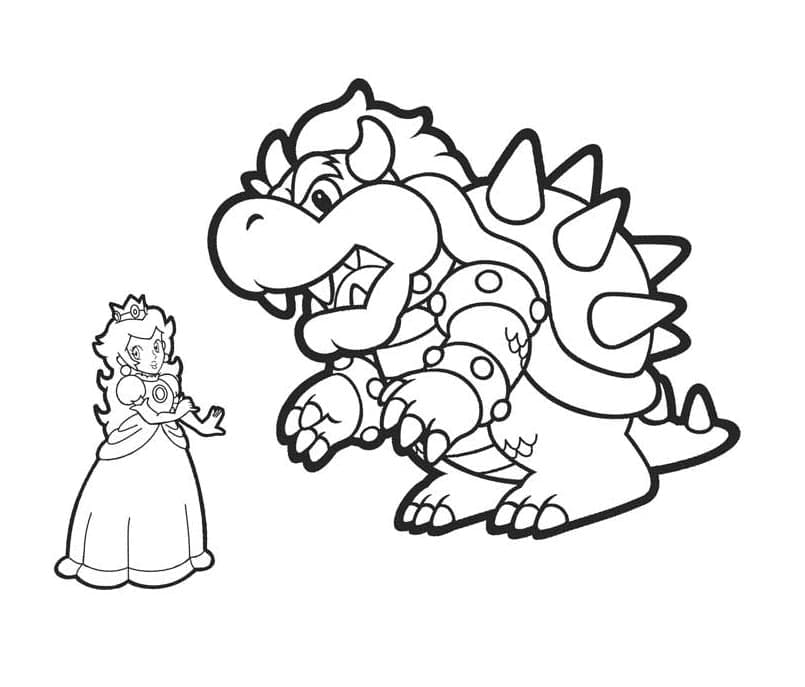 Bowser per Bimbi di 1 Anno da colorare