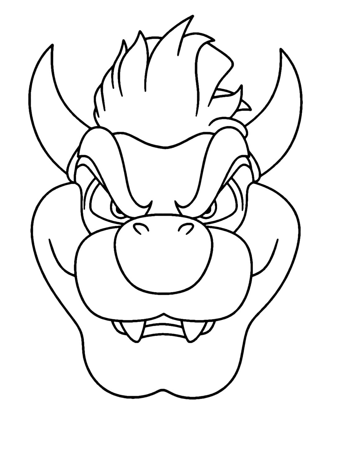 Bowser per Bimbi di 2 Anni da colorare