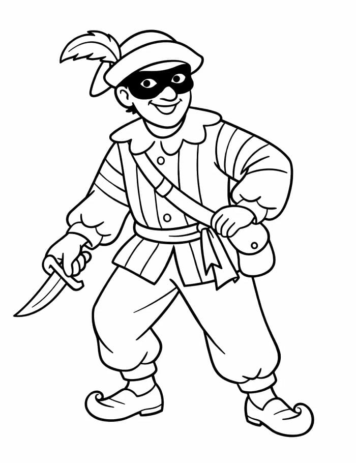 Brighella Immagine Gratis da colorare