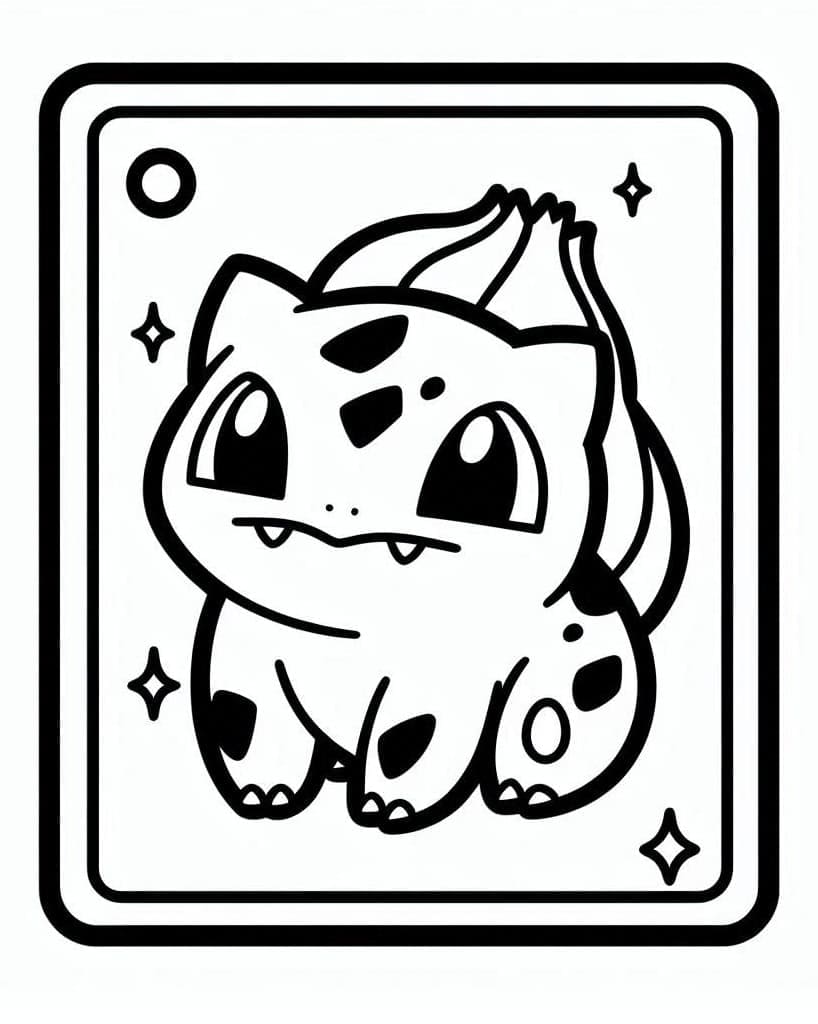 Bulbasaur Carte Pokemon da colorare