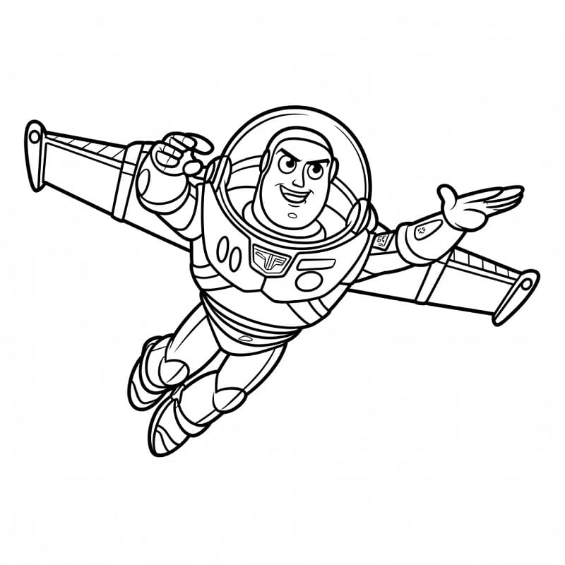 Buzz Lightyear Amichevole da colorare