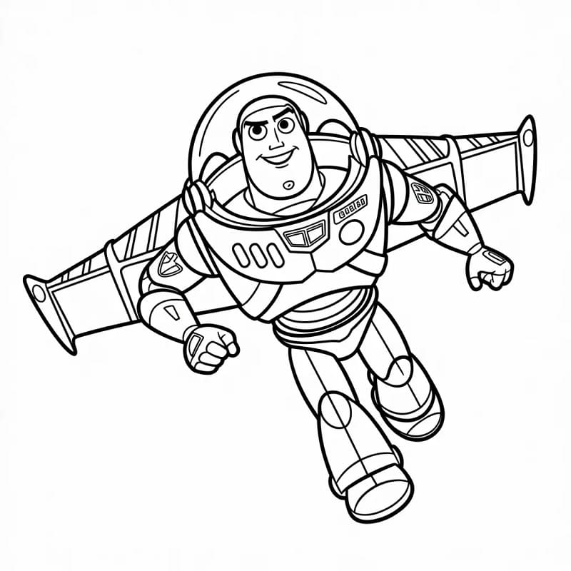 Buzz Lightyear Fantastico da colorare