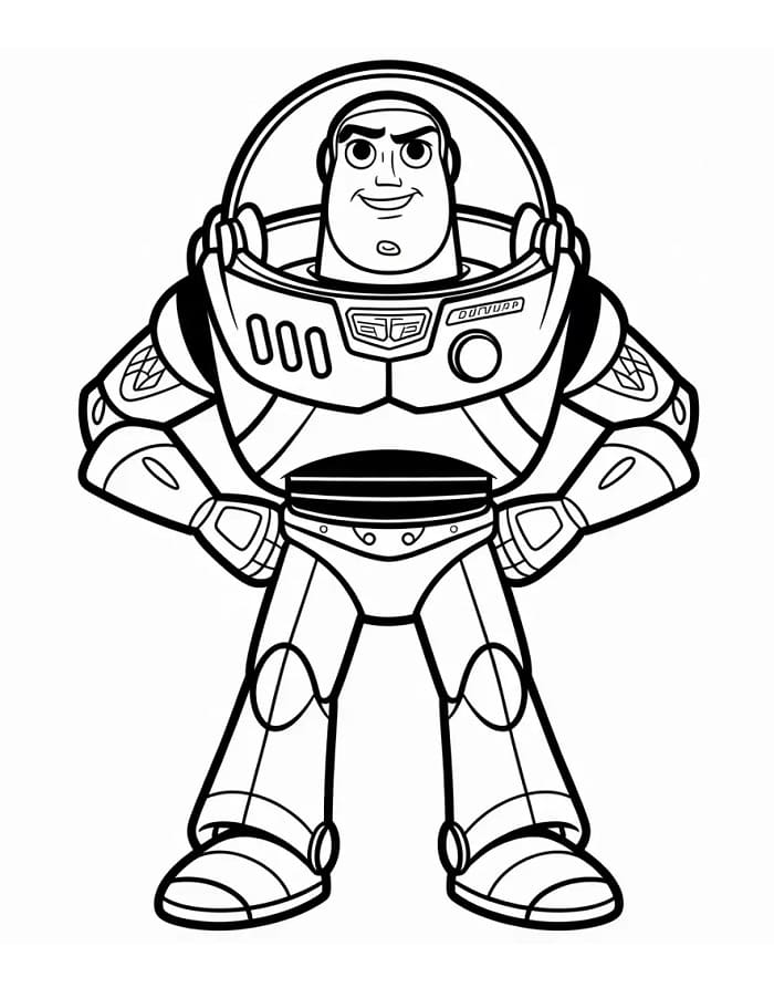 Buzz Lightyear Felice da colorare