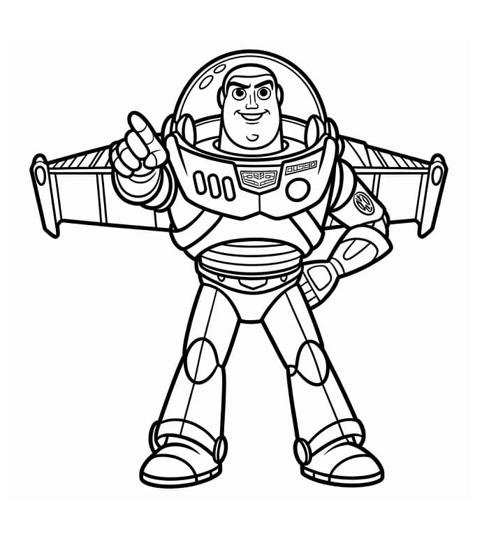 Buzz Lightyear Figo da colorare