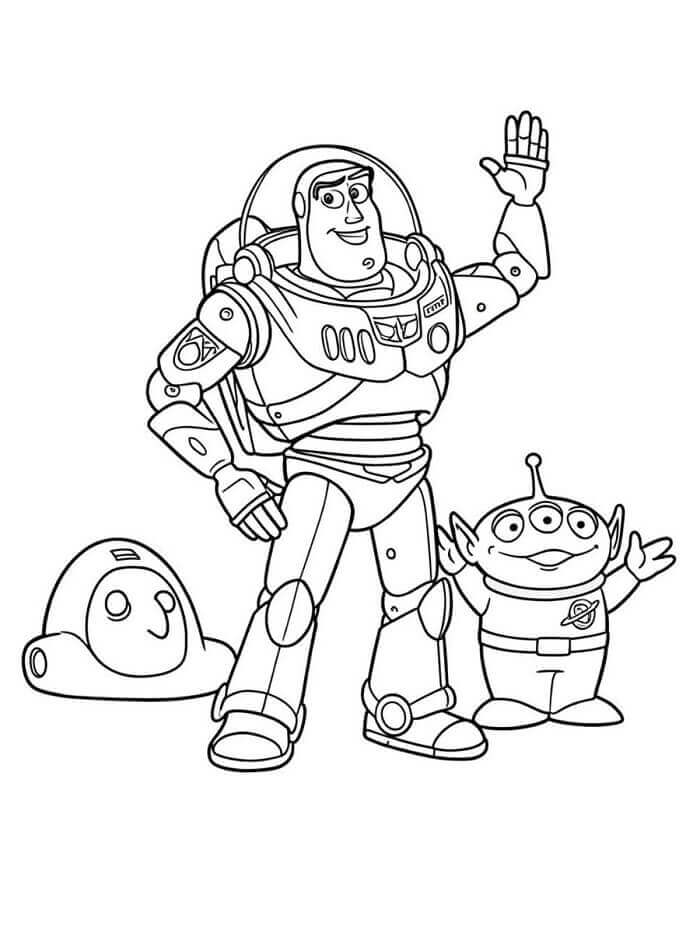 Buzz Lightyear Gratis Stampabile da colorare