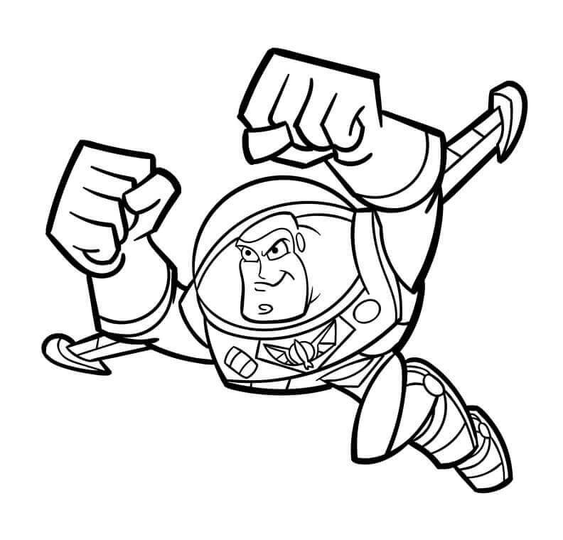 Buzz Lightyear per Bimbi di 1 Anno da colorare