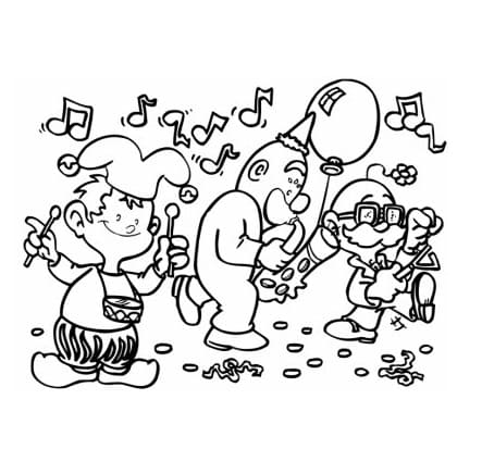 Carnevale (4) da colorare