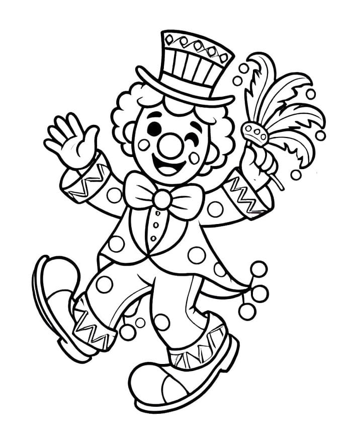 Carnevale Facile da colorare