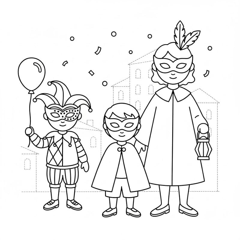 Carnevale Omaggio da colorare