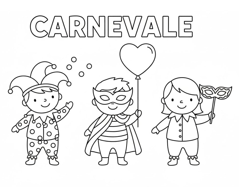 Carnevale Regalo da colorare