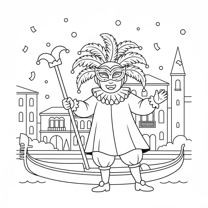 Carnevale Straordinario da colorare