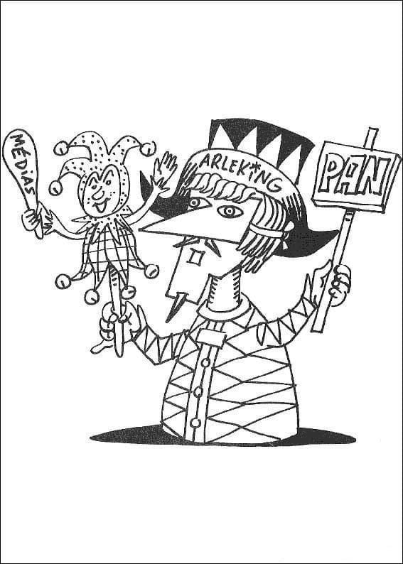 Carnevale per Bimbi di 4 Anni da colorare