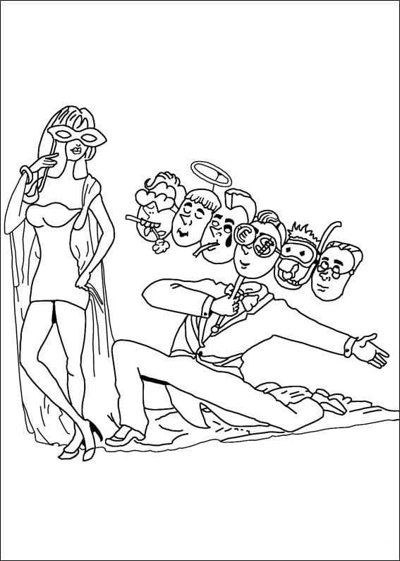 Carnevale per Bimbi di 6 Anni da colorare