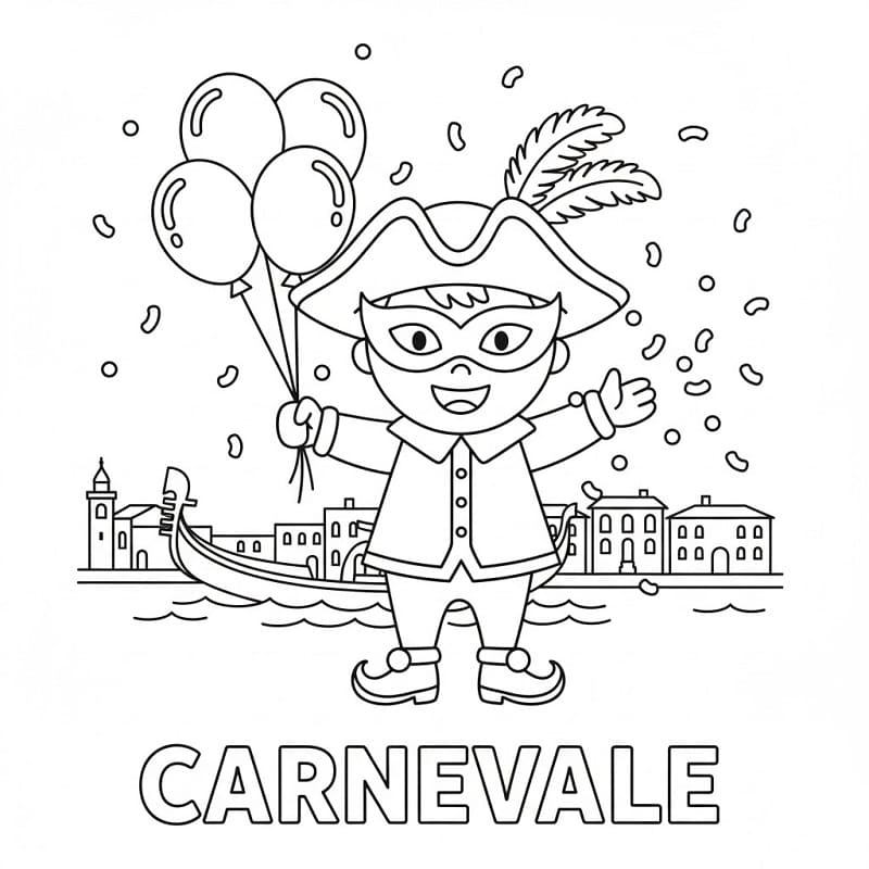 Carnevale da colorare