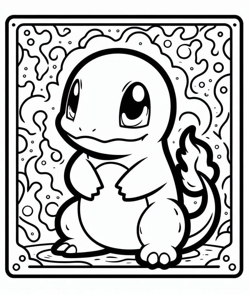 Carte Pokemon Charmander da colorare