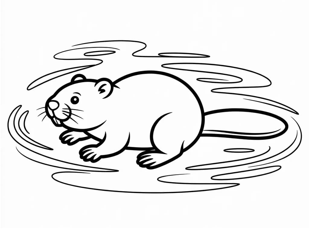 Castoro Animale da colorare