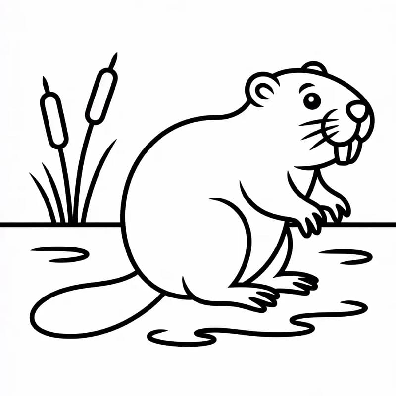 Castoro Animato da colorare