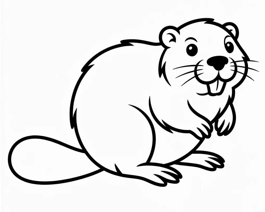 Castoro Cartone da colorare