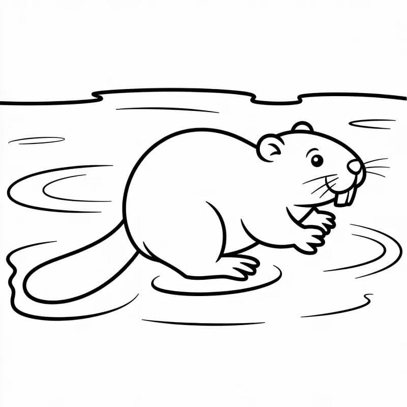 Castoro Gratuito da colorare