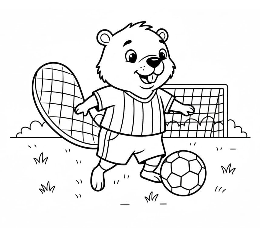 Castoro Incantevole da colorare