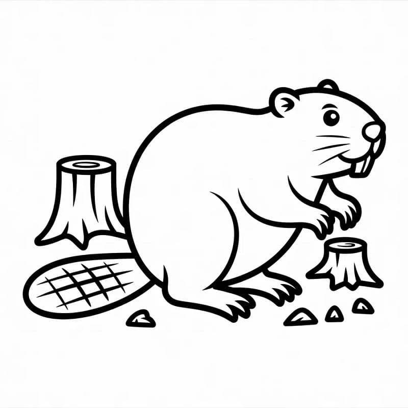 Castoro Omaggio da colorare