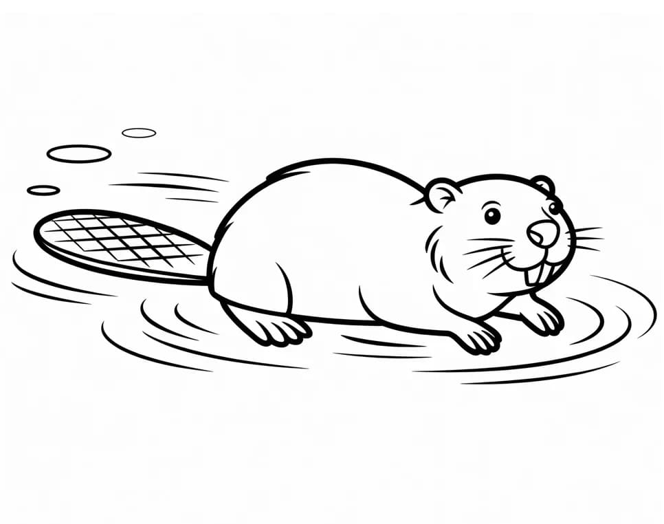 Castoro Selvatico da colorare
