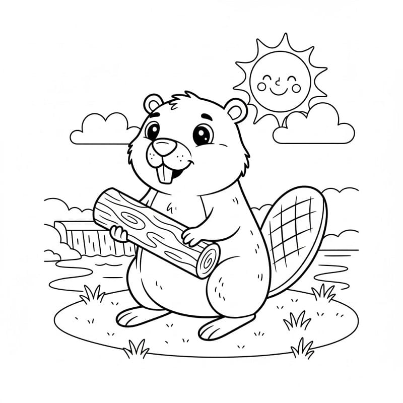 Castori da colorare