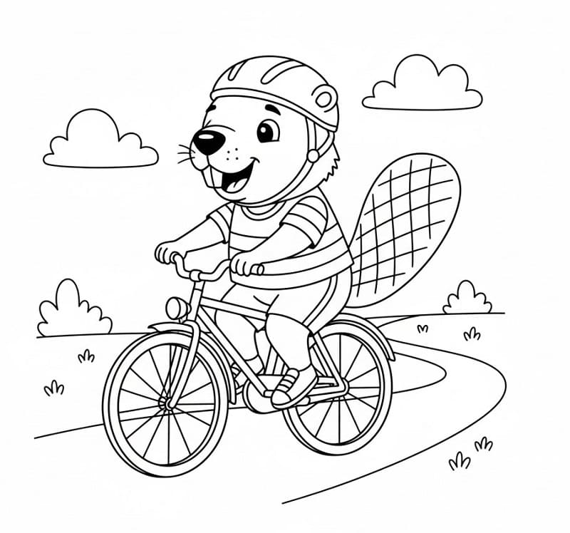 Castoro Splendido da colorare