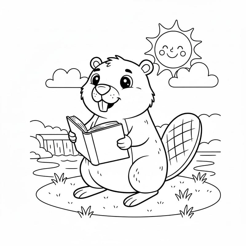 Castoro Tenerissimo da colorare