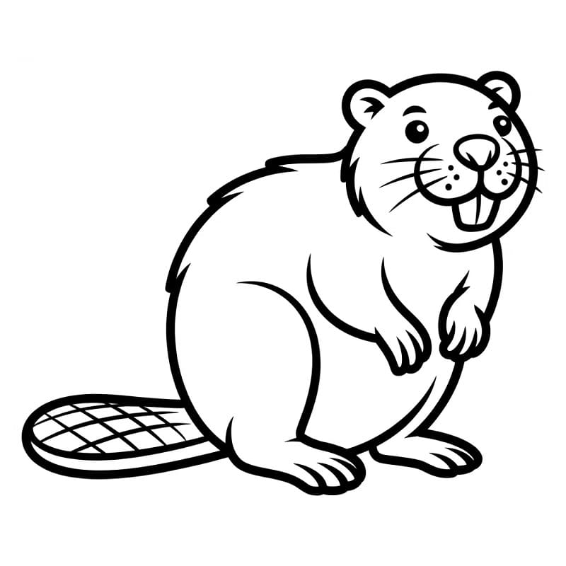 Castoro da Stampare da colorare