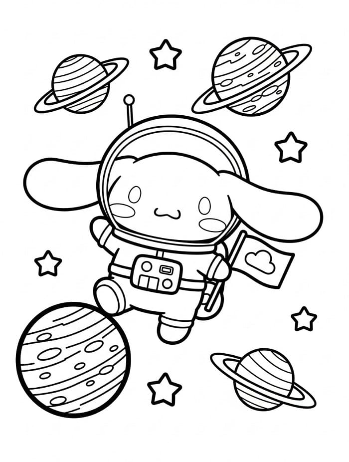 Cinnamoroll Amichevole da colorare