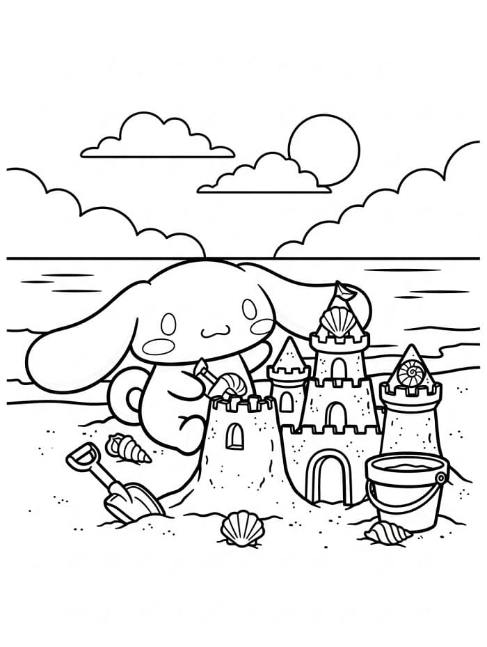 Cinnamoroll Felice da colorare