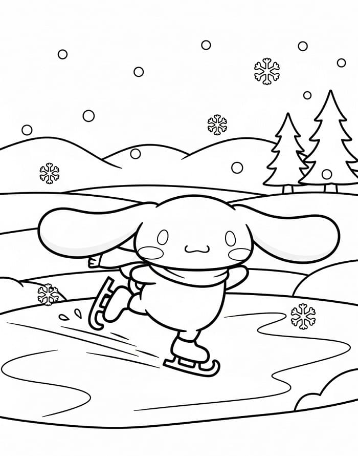 Cinnamoroll di Sanrio da colorare