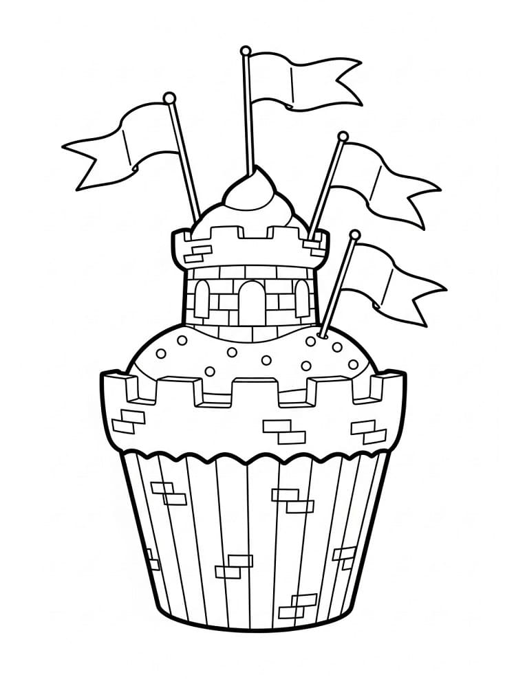 Cupcake Adorabile da colorare