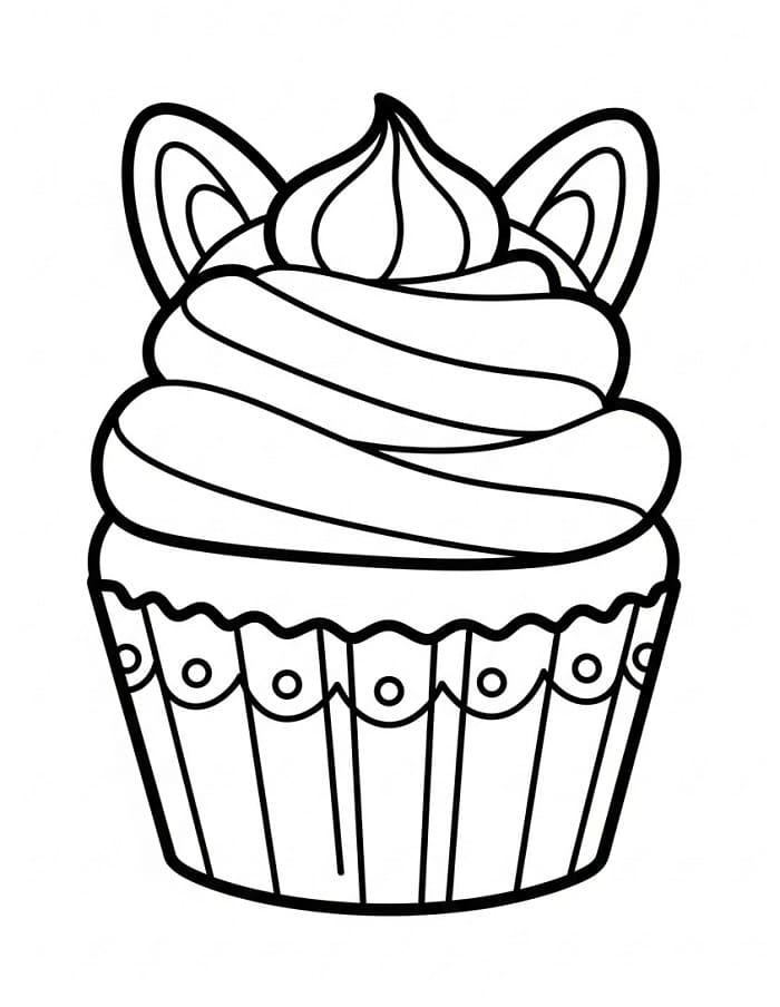 Cupcake Base da colorare