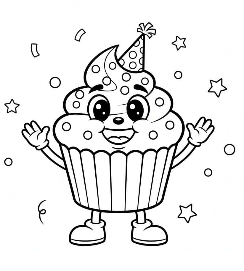 Cupcake Delizioso da colorare