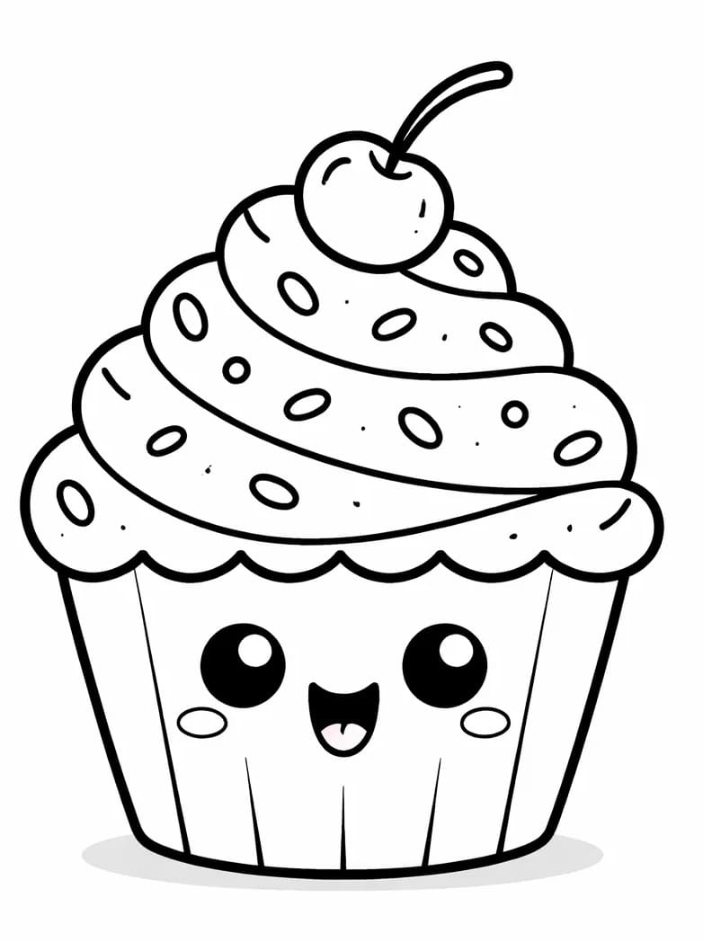 Cupcake Gustoso da colorare