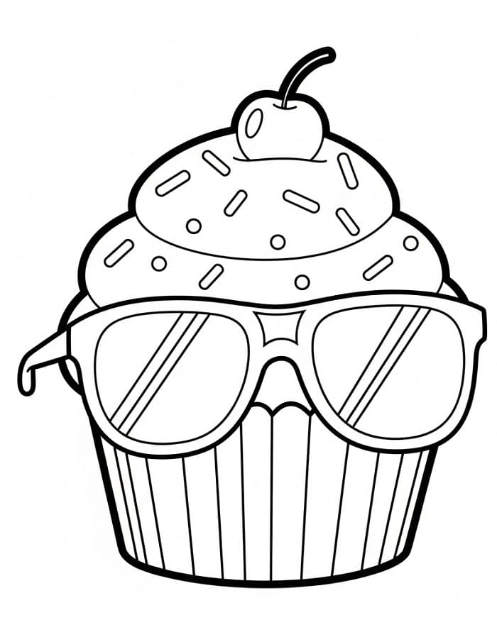Cupcake Incantevole da colorare