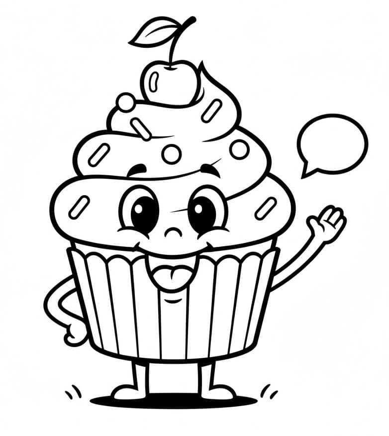 Cupcake Omaggio da colorare