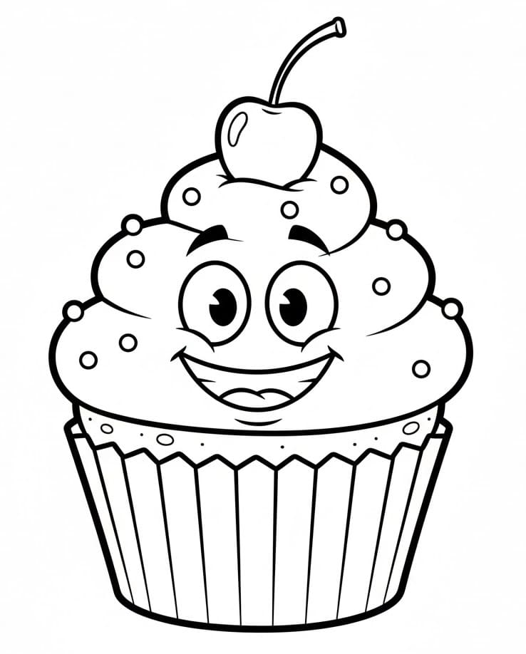 Cupcake Regalo da colorare