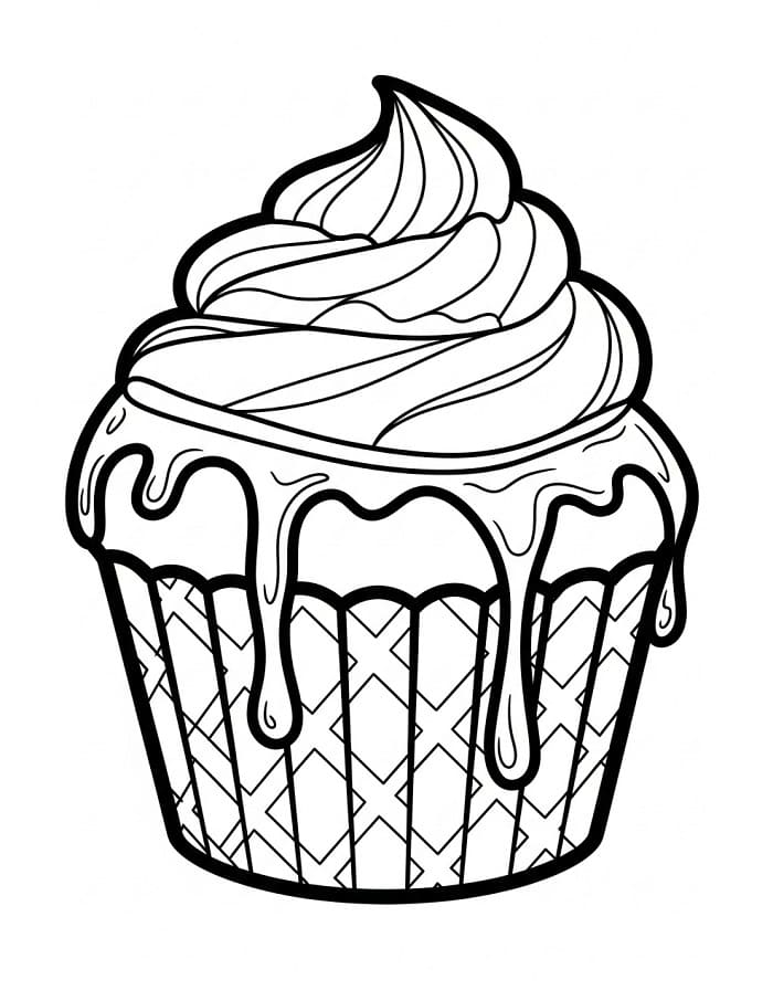 Cupcake Tenerissimo da colorare