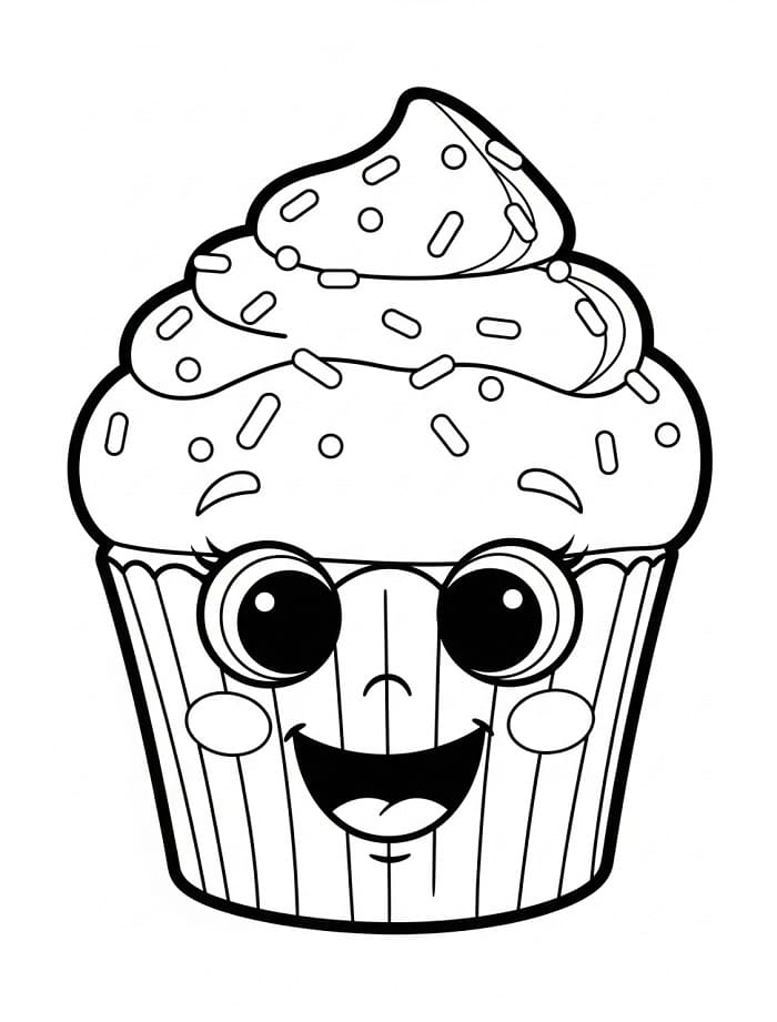 Cupcake da Stampare da colorare