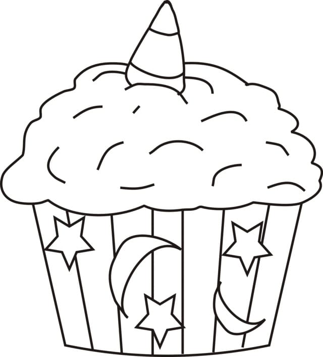 Cupcake per Bimbi di 1 Anno da colorare