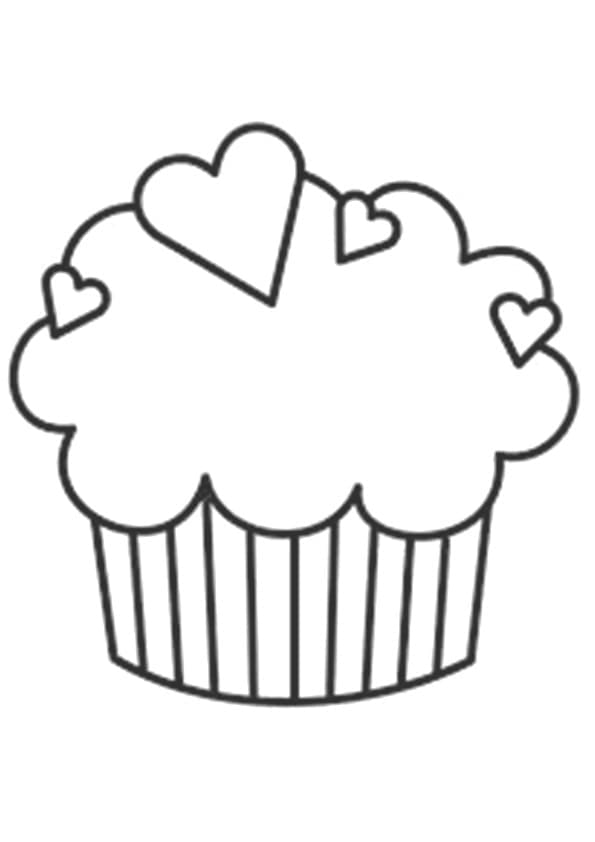 Cupcake per Bimbi di 4 Anni da colorare