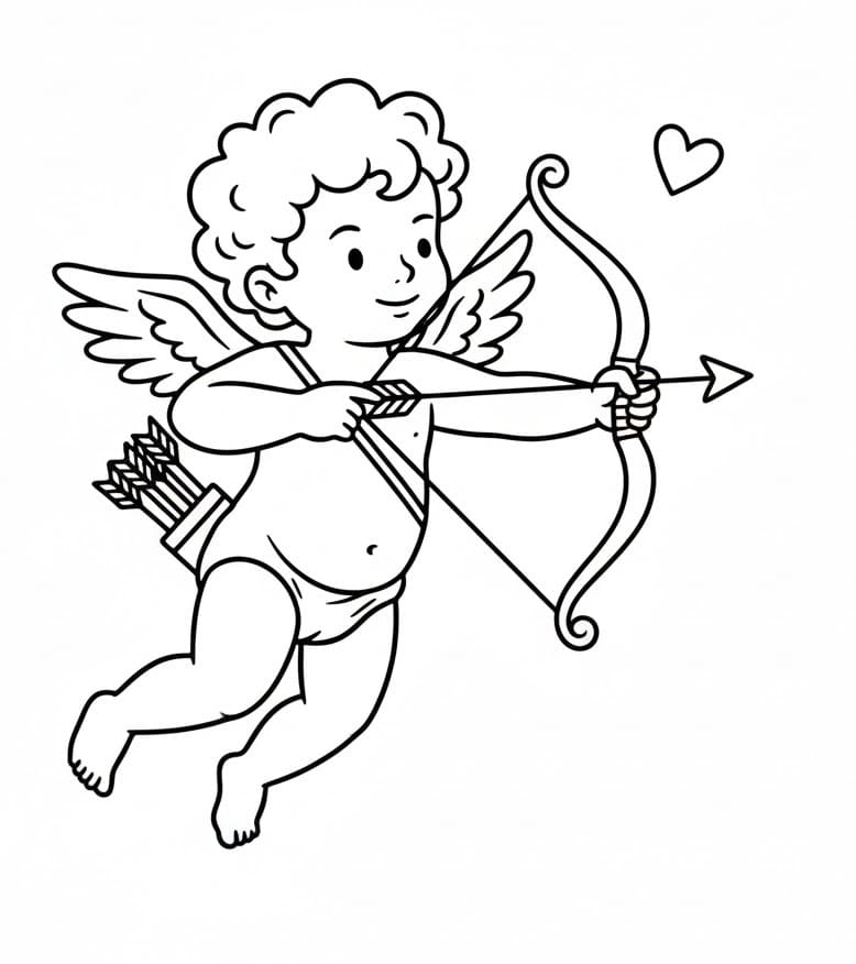 Cupido Adorabile da colorare